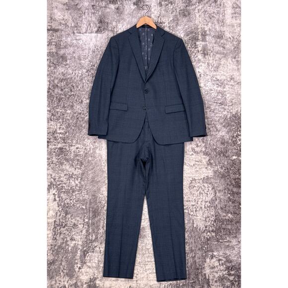 John Varvatos Other - John Varvatos Signature Tailored Suit 42 R Mens Bleeker Blue Italian Wool